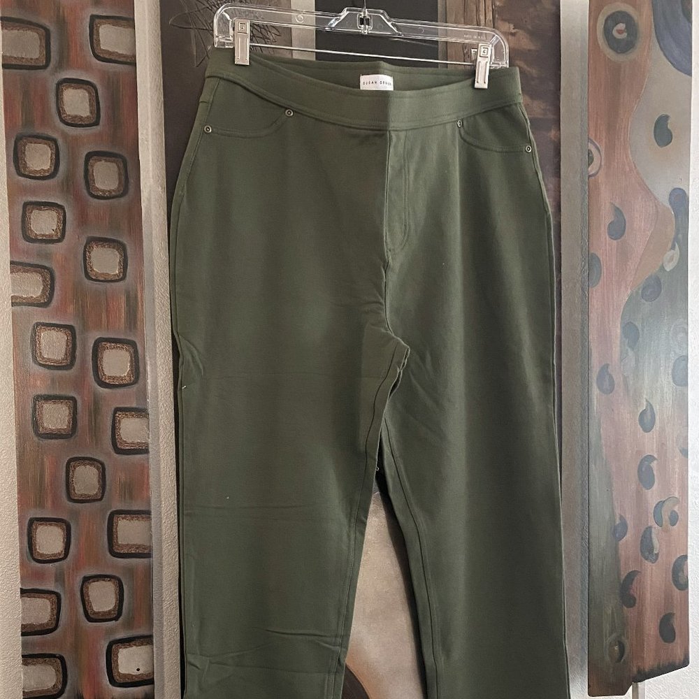 Loden Green Stretch Jeans, NEW, Size L